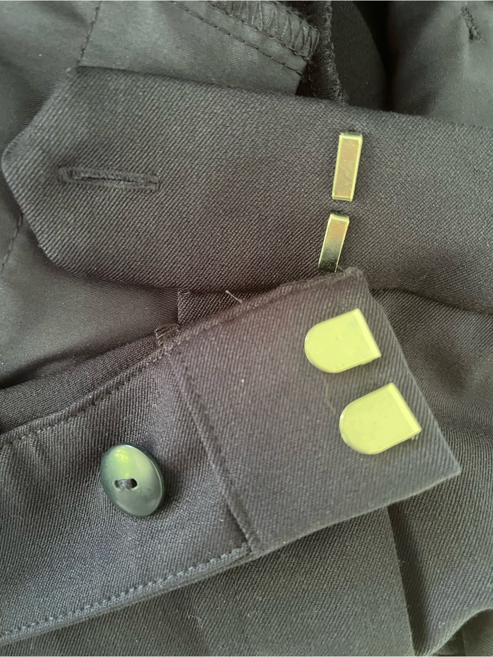 LOFT Devin Slim Navy Sailor Button Trouser Pants Size 10P - Picture 4 of 15